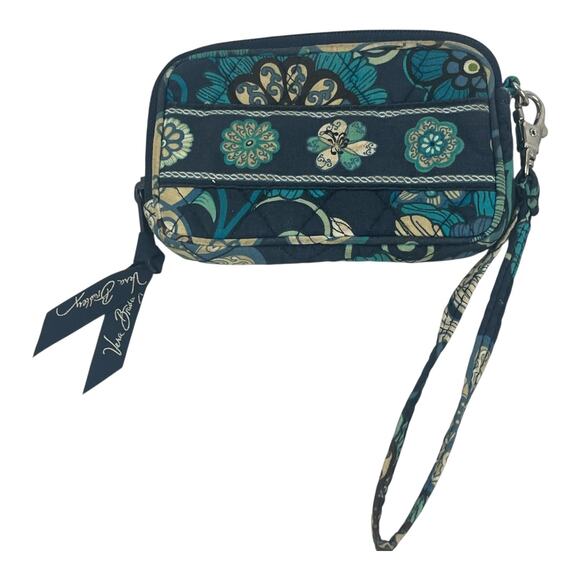 Vera Bradley Mod Floral Blue Wristlet - Picture 2 of 4